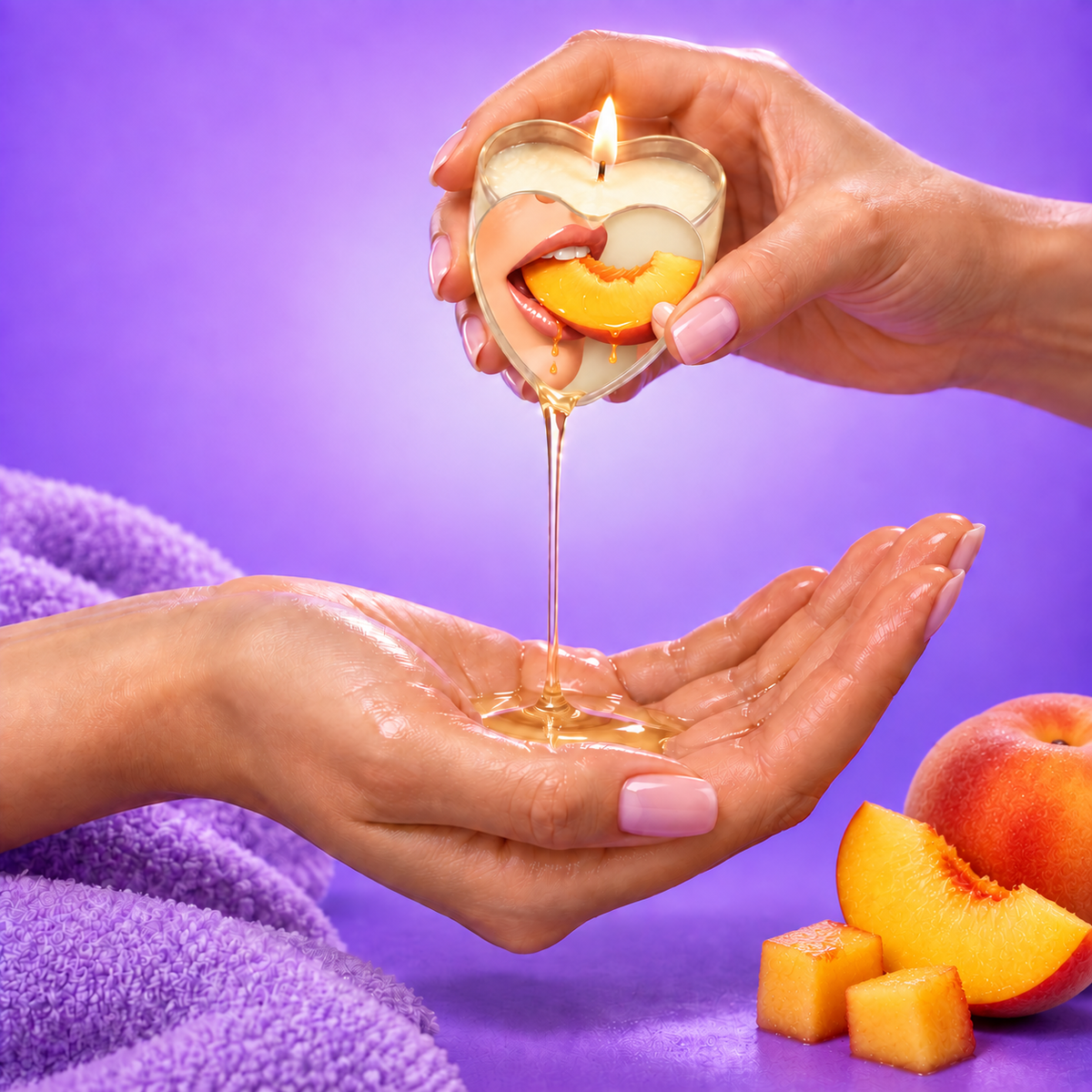 Vela Comestible 3-en-1 – Peach / Durazno 🍑