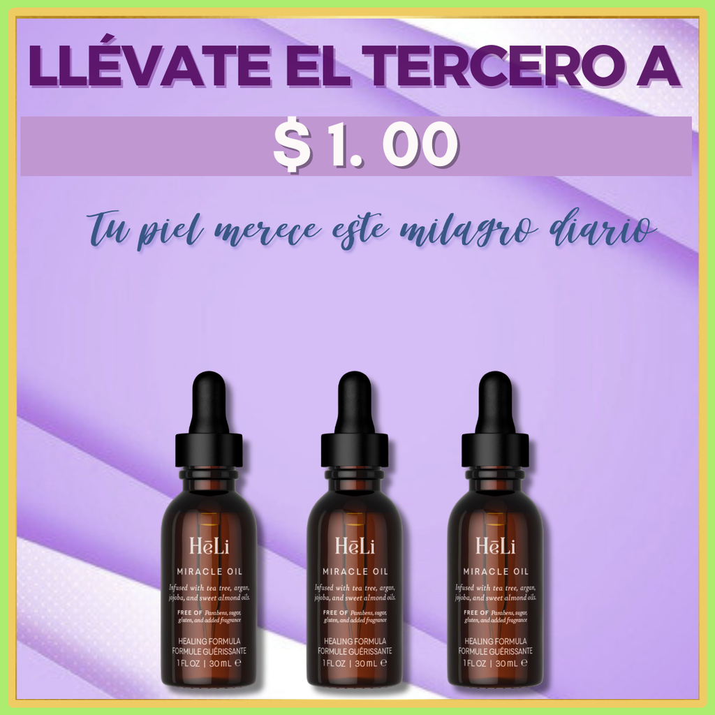 Trio Pack de Miracle Oil - Compra 2 y llévate el tercero a $1.00