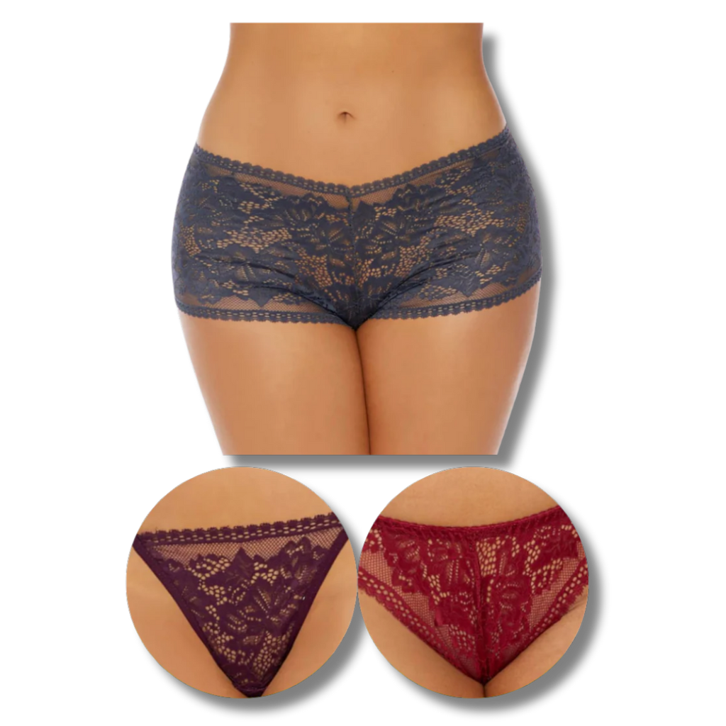 Hollywood Hues Boy Short Panty Set - Hot Pant