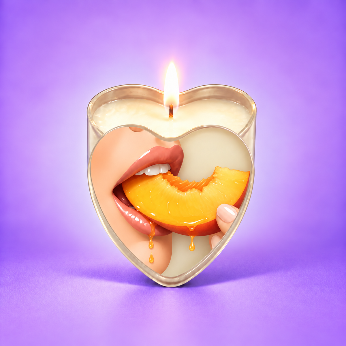 Vela Comestible 3-en-1 – Peach / Durazno 🍑
