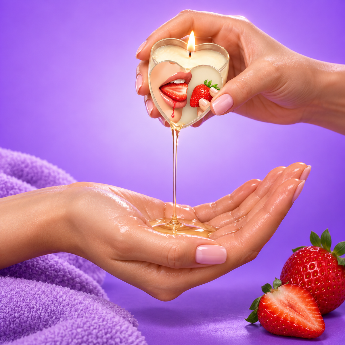 Vela Comestible 3-en-1 – Strawberry / Fresa 🍓