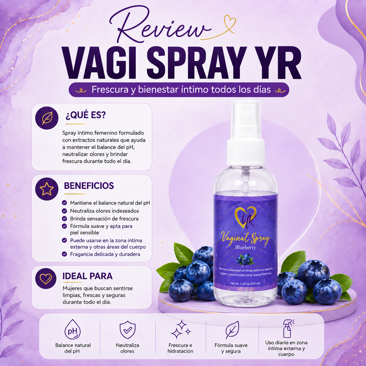 Vagi Spray YR - Blueberry