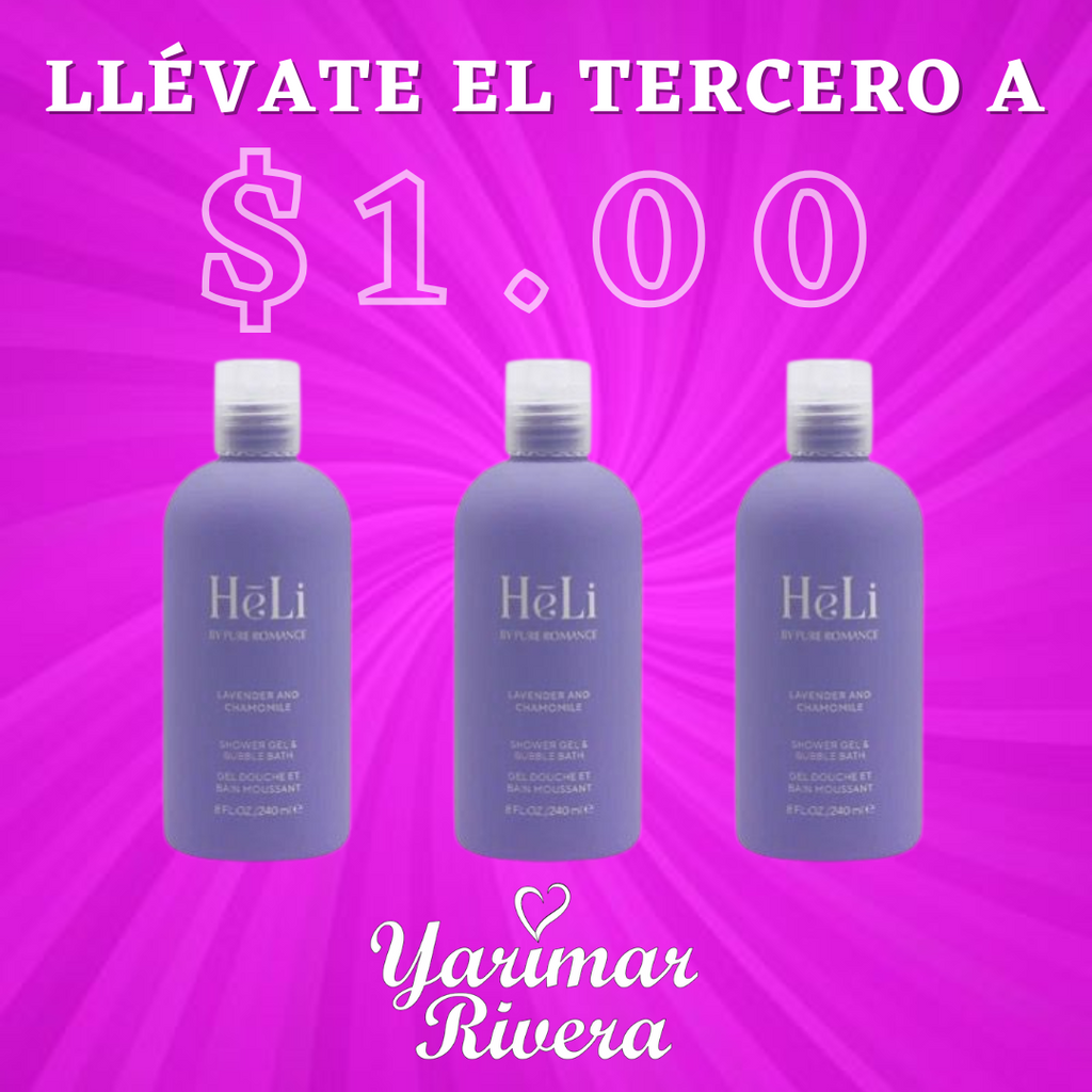 Trio Pack de Heli Shower Gel Lavanda - Compra 2 y llévate el tercero a $1.00