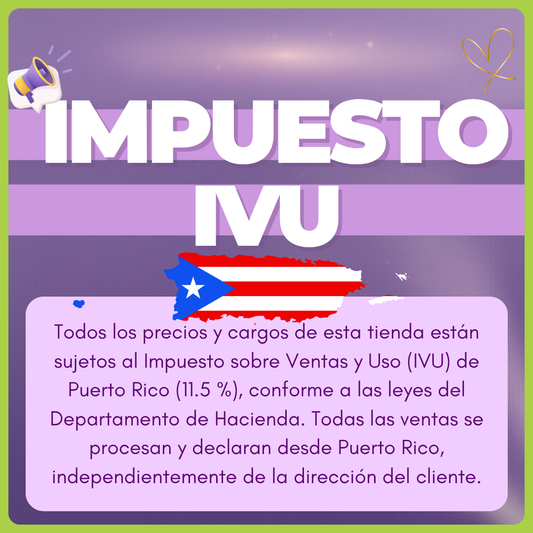 Impuesto IVU 11.5% P.R.